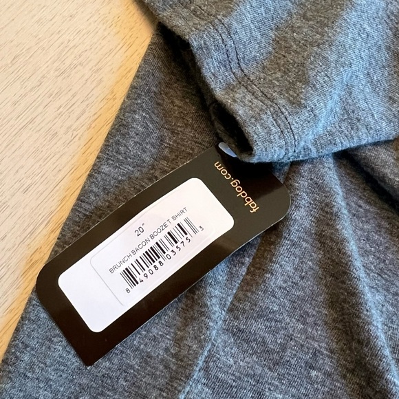 Fabdog Gray Brunch Bacon‎ Booze Dog T-Shirt Size 20 NWT - Picture 3 of 8